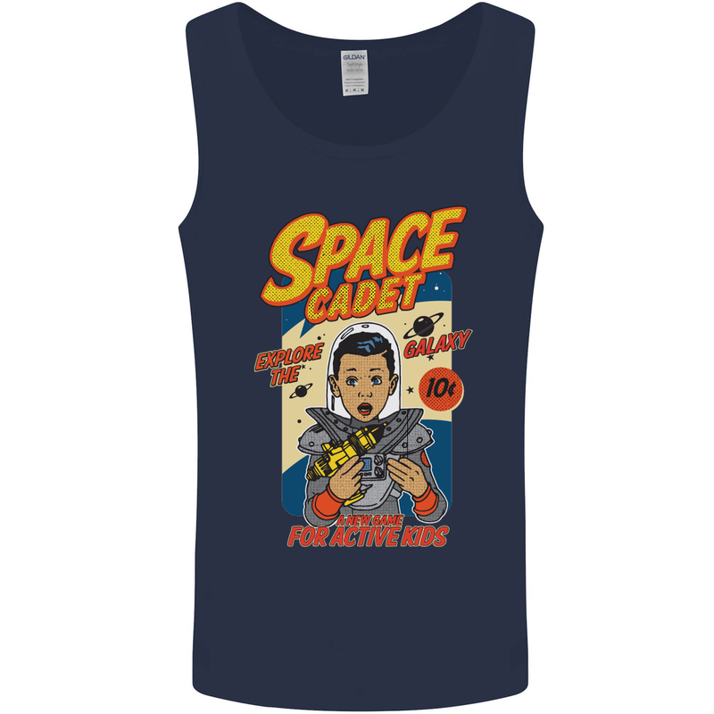 Space Cadet Explore the Galaxy Astronaut Mens Vest Tank Top Navy Blue