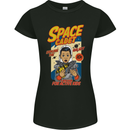 Space Cadet Explore the Galaxy Astronaut Womens Petite Cut T-Shirt Black