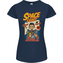 Space Cadet Explore the Galaxy Astronaut Womens Petite Cut T-Shirt Navy Blue