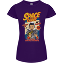Space Cadet Explore the Galaxy Astronaut Womens Petite Cut T-Shirt Purple
