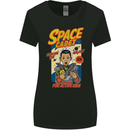 Space Cadet Explore the Galaxy Astronaut Womens Wider Cut T-Shirt Black