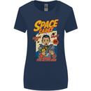Space Cadet Explore the Galaxy Astronaut Womens Wider Cut T-Shirt Navy Blue