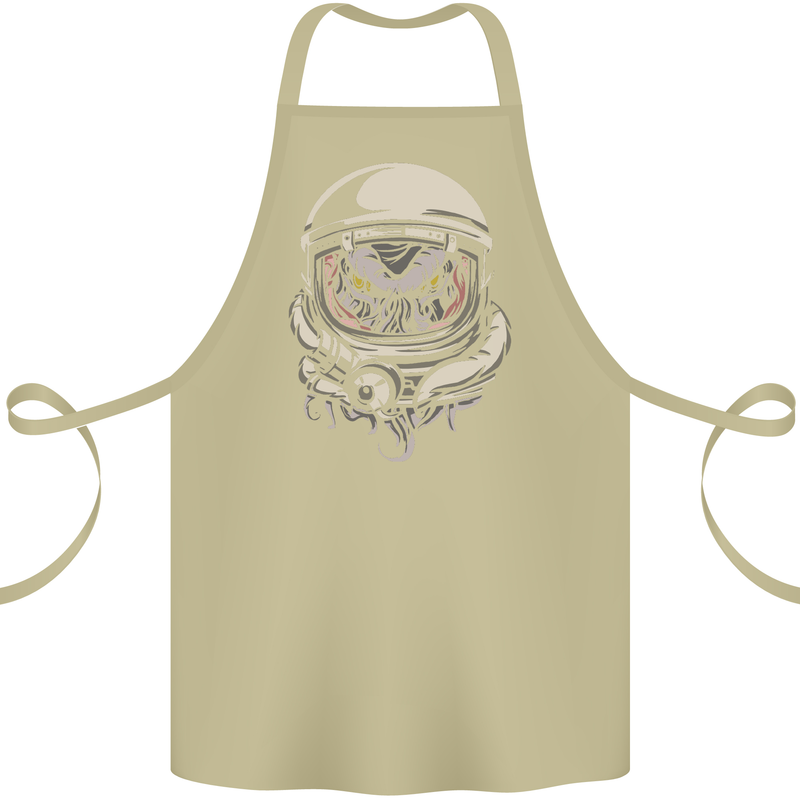 Space Cthulhu Kraken Cotton Apron 100% Organic Khaki