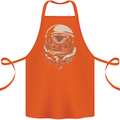 Space Cthulhu Kraken Cotton Apron 100% Organic Orange