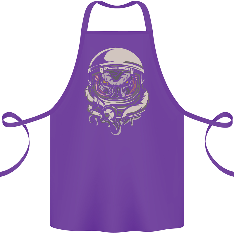 Space Cthulhu Kraken Cotton Apron 100% Organic Purple