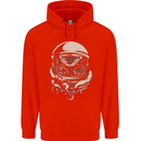 Space Cthulhu Kraken Mens 80% Cotton Hoodie Bright Red