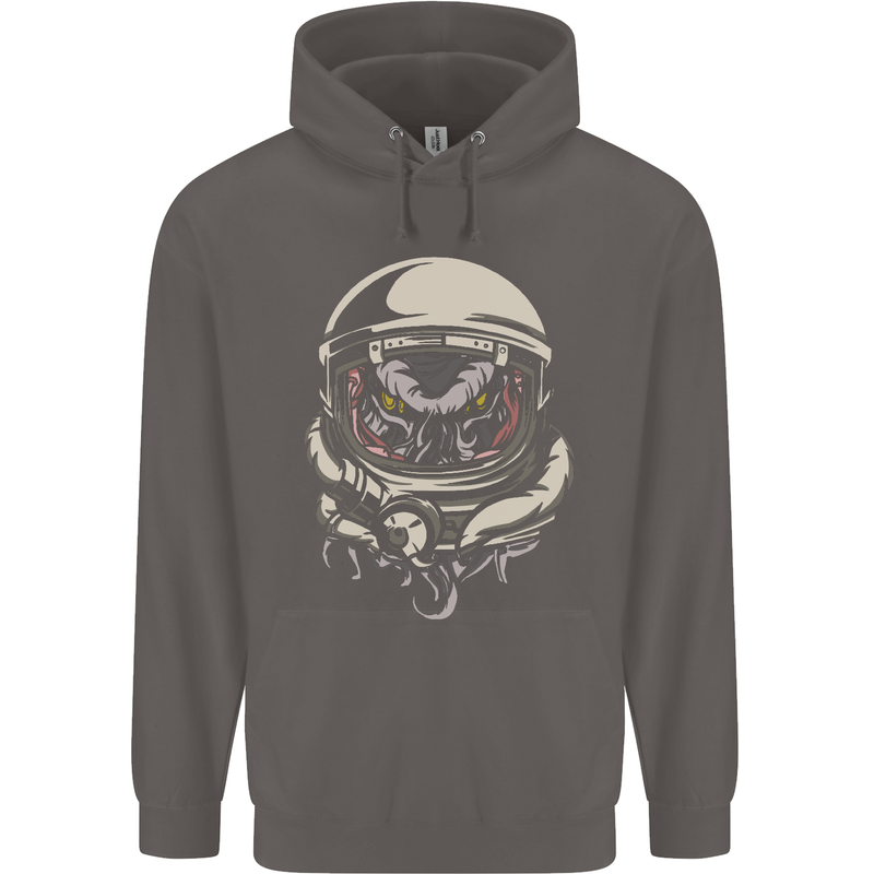 Space Cthulhu Kraken Mens 80% Cotton Hoodie Charcoal
