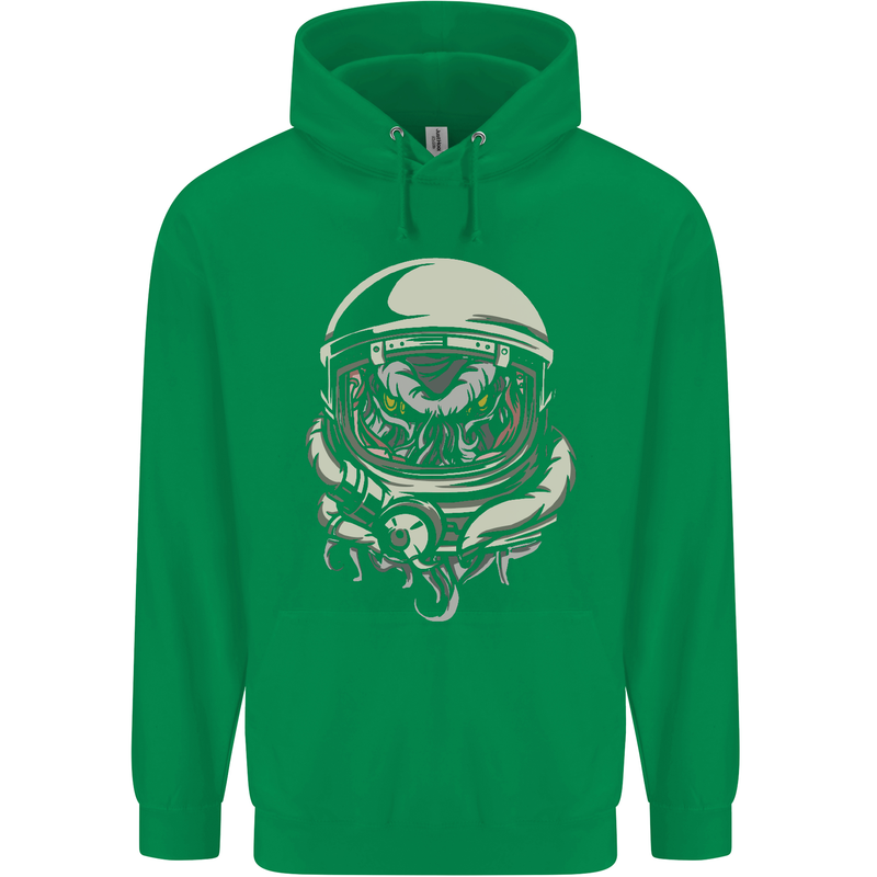 Space Cthulhu Kraken Mens 80% Cotton Hoodie Irish Green