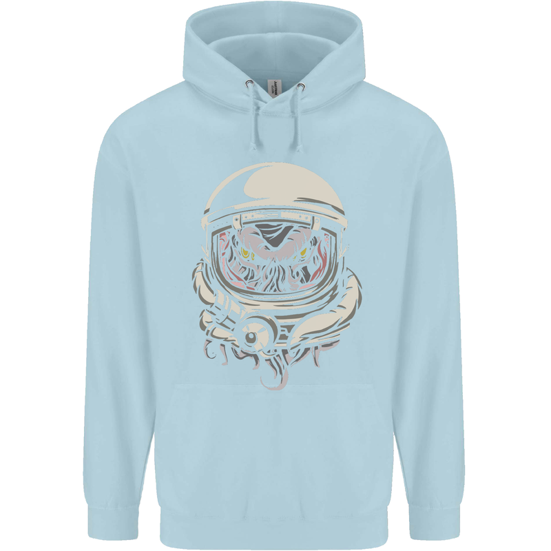 Space Cthulhu Kraken Mens 80% Cotton Hoodie Light Blue
