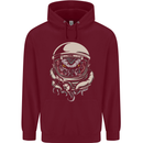 Space Cthulhu Kraken Mens 80% Cotton Hoodie Maroon