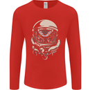 Space Cthulhu Kraken Mens Long Sleeve T-Shirt Red