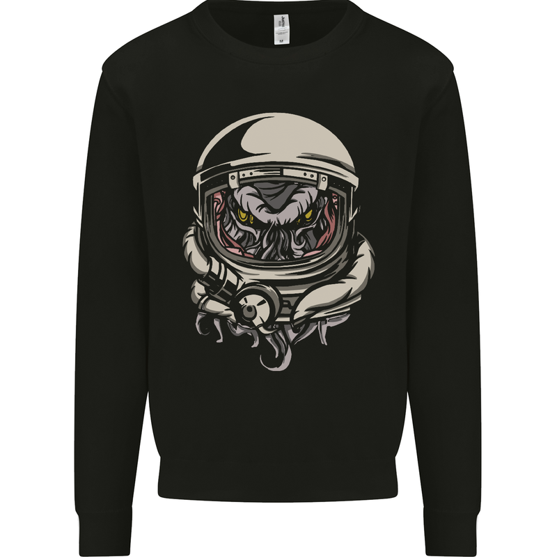 Space Cthulhu Kraken Mens Sweatshirt Jumper Black