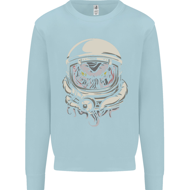 Space Cthulhu Kraken Mens Sweatshirt Jumper Light Blue