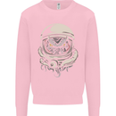 Space Cthulhu Kraken Mens Sweatshirt Jumper Light Pink