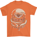 Space Cthulhu Kraken Mens T-Shirt Cotton Gildan Orange