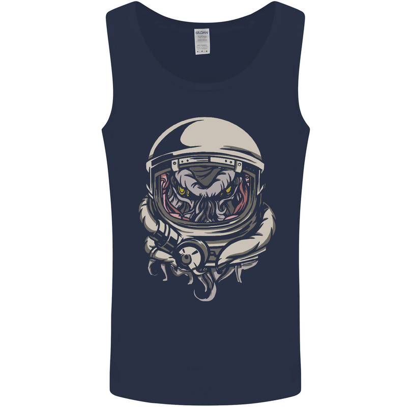Space Cthulhu Kraken Mens Vest Tank Top Navy Blue