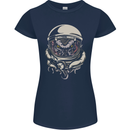 Space Cthulhu Kraken Womens Petite Cut T-Shirt Navy Blue