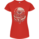 Space Cthulhu Kraken Womens Petite Cut T-Shirt Red