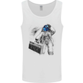Space Ghetto Blaster Astronaut Music Mens Vest Tank Top White