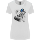 Space Ghetto Blaster Astronaut Music Womens Wider Cut T-Shirt White