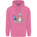 Space Monkeys Aliens UFO Christmas Snowman Childrens Kids Hoodie Azalea
