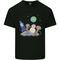Space Monkeys Aliens UFO Christmas Snowman Kids T-Shirt Childrens Black