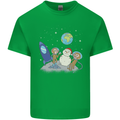 Space Monkeys Aliens UFO Christmas Snowman Kids T-Shirt Childrens Irish Green