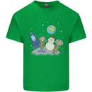 Space Monkeys Aliens UFO Christmas Snowman Kids T-Shirt Childrens Irish Green