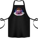 Space Planet Dessert Funny Food Cotton Apron 100% Organic Black