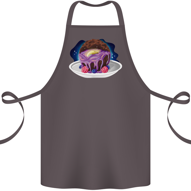 Space Planet Dessert Funny Food Cotton Apron 100% Organic Dark Grey