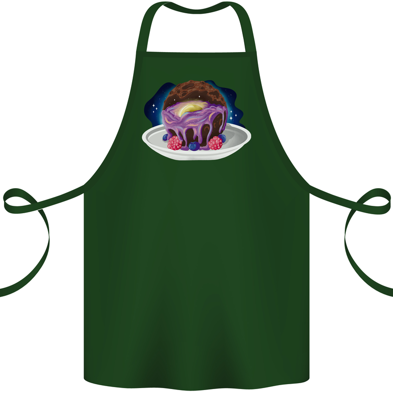 Space Planet Dessert Funny Food Cotton Apron 100% Organic Forest Green