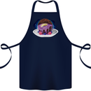 Space Planet Dessert Funny Food Cotton Apron 100% Organic Navy Blue