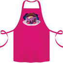 Space Planet Dessert Funny Food Cotton Apron 100% Organic Pink