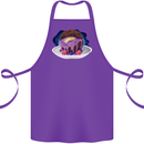 Space Planet Dessert Funny Food Cotton Apron 100% Organic Purple