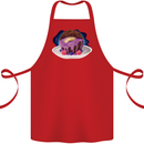Space Planet Dessert Funny Food Cotton Apron 100% Organic Red