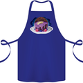 Space Planet Dessert Funny Food Cotton Apron 100% Organic Royal Blue