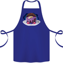 Space Planet Dessert Funny Food Cotton Apron 100% Organic Royal Blue