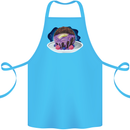 Space Planet Dessert Funny Food Cotton Apron 100% Organic Turquoise