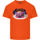 Space Planet Dessert Funny Food Kids T-Shirt Childrens Orange