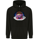 Space Planet Dessert Funny Food Mens 80% Cotton Hoodie Black
