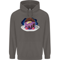 Space Planet Dessert Funny Food Mens 80% Cotton Hoodie Charcoal