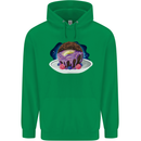 Space Planet Dessert Funny Food Mens 80% Cotton Hoodie Irish Green