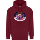 Space Planet Dessert Funny Food Mens 80% Cotton Hoodie Maroon