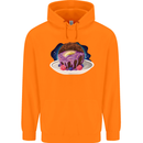 Space Planet Dessert Funny Food Mens 80% Cotton Hoodie Orange