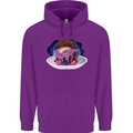 Space Planet Dessert Funny Food Mens 80% Cotton Hoodie Purple