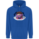 Space Planet Dessert Funny Food Mens 80% Cotton Hoodie Royal Blue