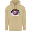 Space Planet Dessert Funny Food Mens 80% Cotton Hoodie Sand