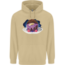 Space Planet Dessert Funny Food Mens 80% Cotton Hoodie Sand