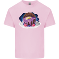 Space Planet Dessert Funny Food Mens Cotton T-Shirt Tee Top Light Pink