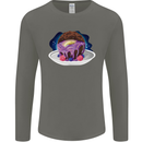 Space Planet Dessert Funny Food Mens Long Sleeve T-Shirt Charcoal